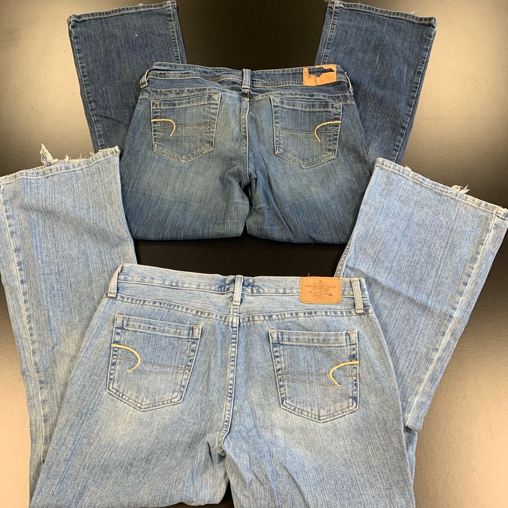 Bundle 2 American Eagle Jeans Size 14R Hipster & Artist